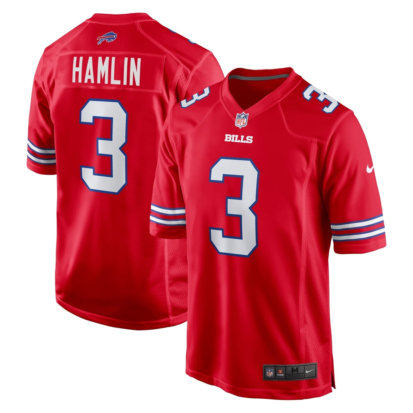 Men's Nike Damar Hamlin Red Buffalo Bills Alternate Game Jersey