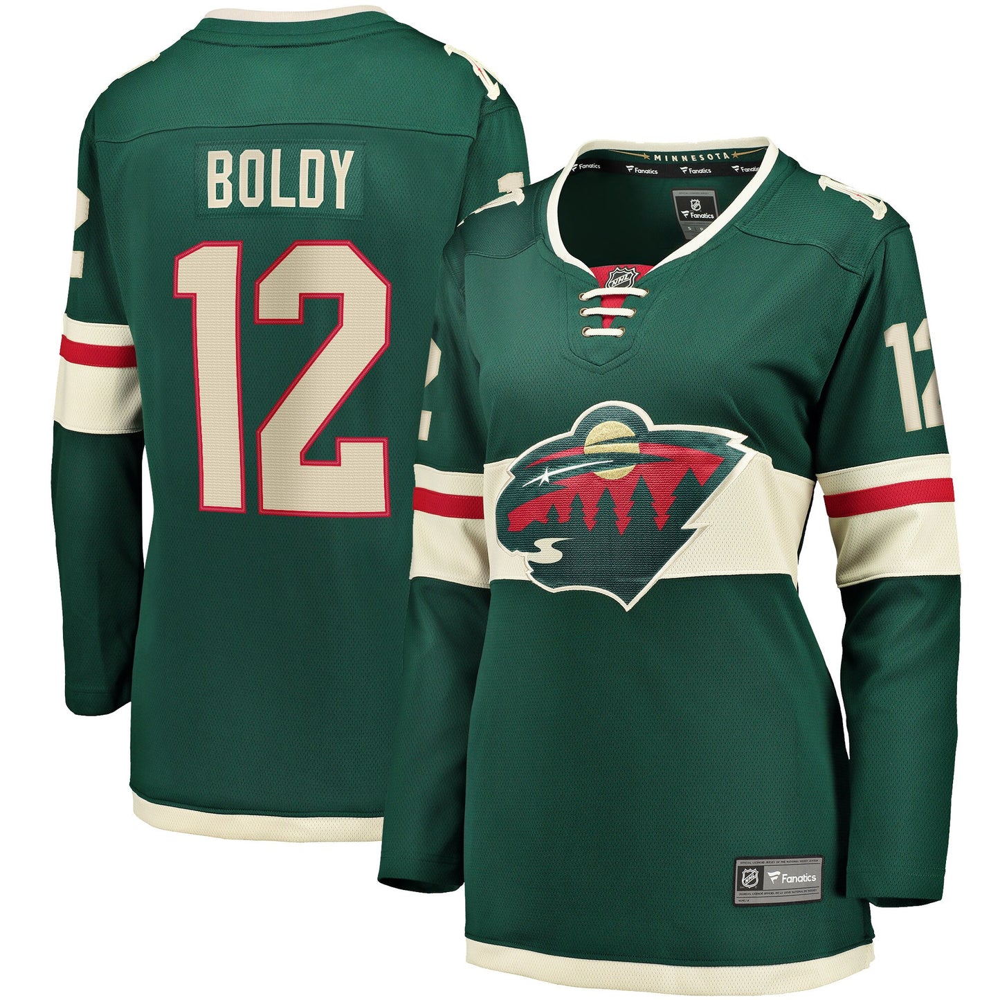 Matthew Boldy Minnesota Wild Fanatics Branded Women's Home Breakaway Player Jersey - Green