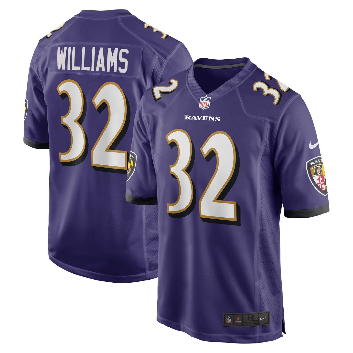 Men's Nike Marcus Williams Purple Baltimore Ravens Game Jersey
