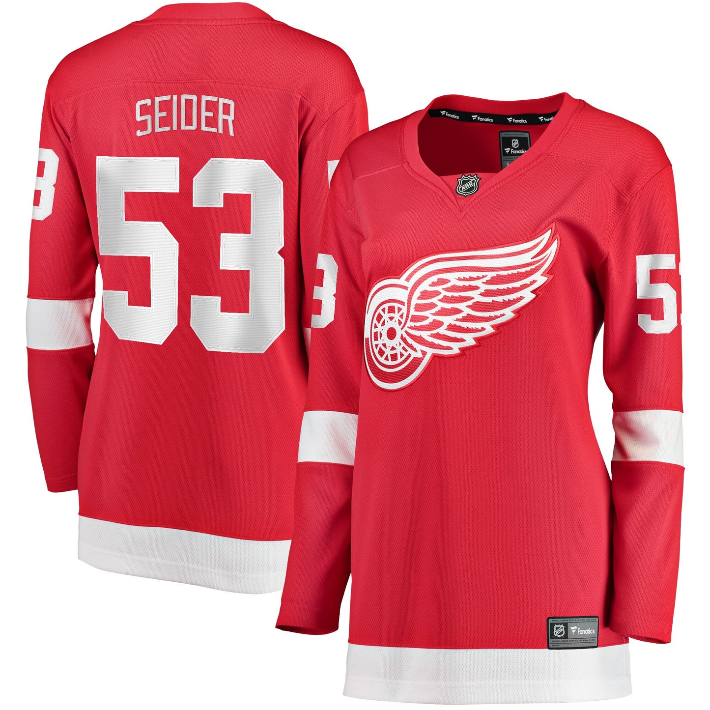 Moritz Seider Detroit Red Wings Fanatics Branded Women's Home Breakaway Player Jersey - Red