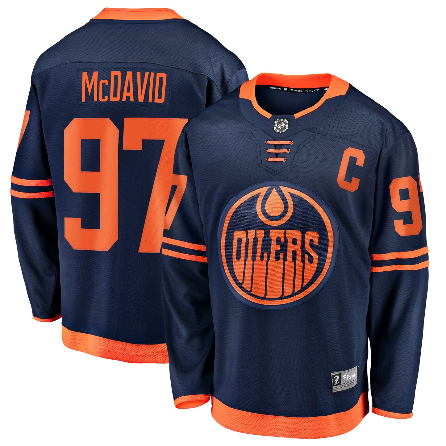 Connor McDavid Edmonton Oilers Fanatics Branded Alternate Premier Breakaway Player Jersey - Navy