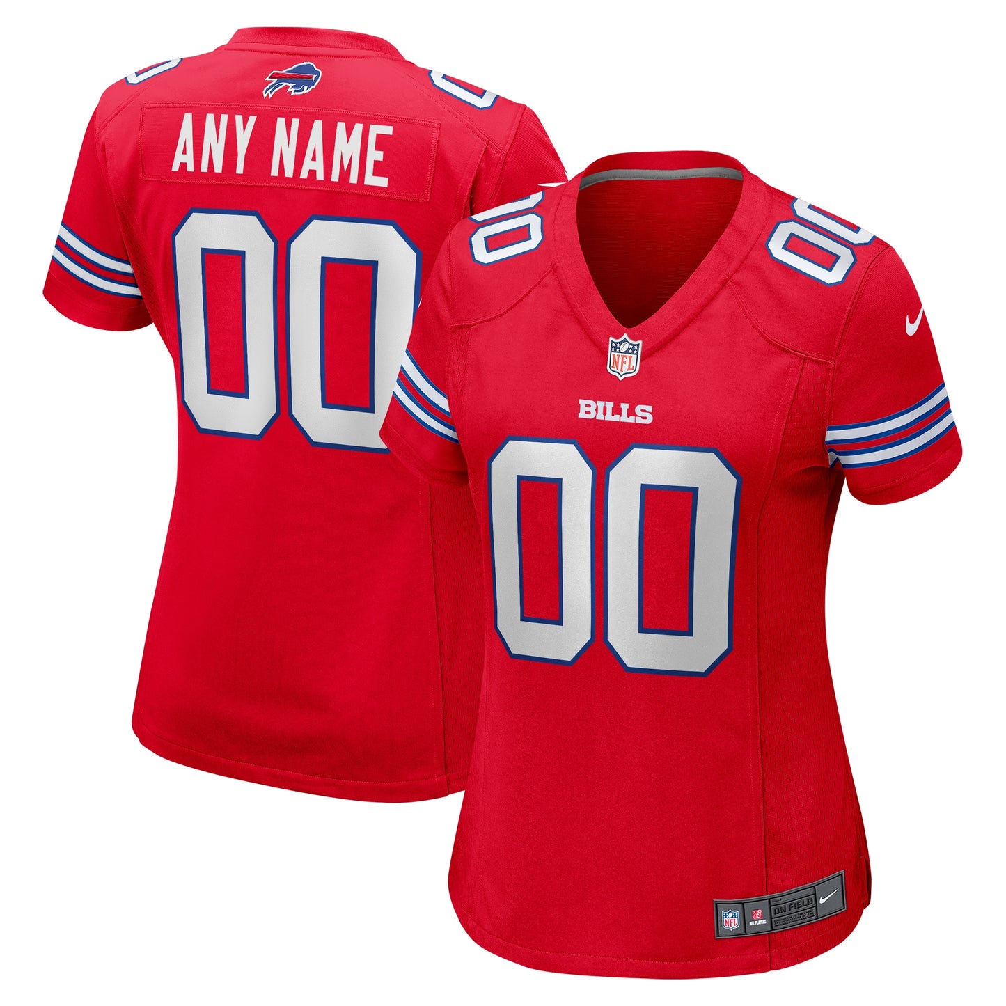 Buffalo Bills Nike Women's Alternate Custom Game Jersey - Red