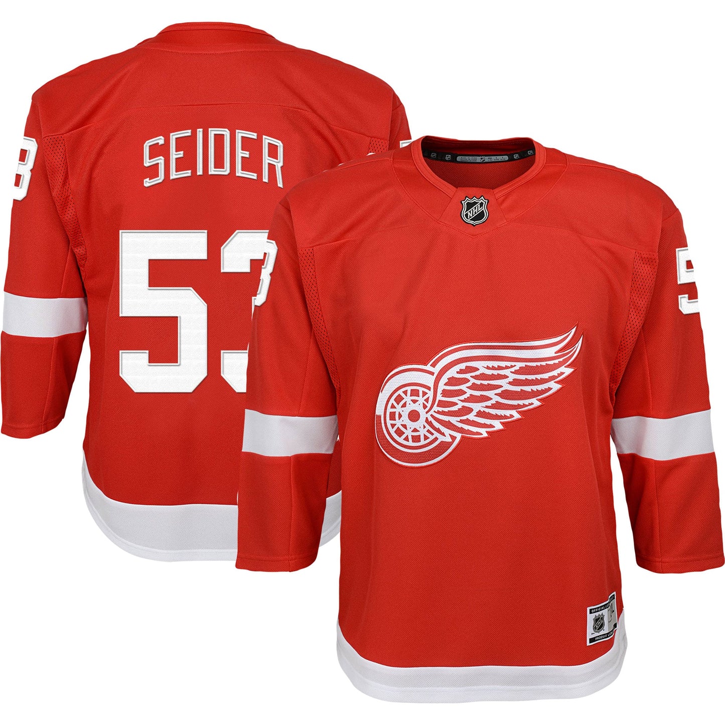 Moritz Seider Detroit Red Wings Youth 2022/23 Premier Player Jersey - Red