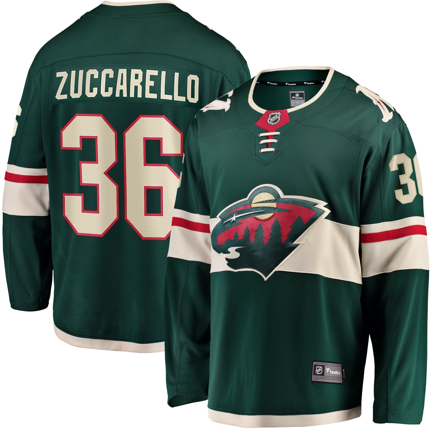 Mats Zuccarello Minnesota Wild Fanatics Branded Premier Breakaway Player Jersey - Green