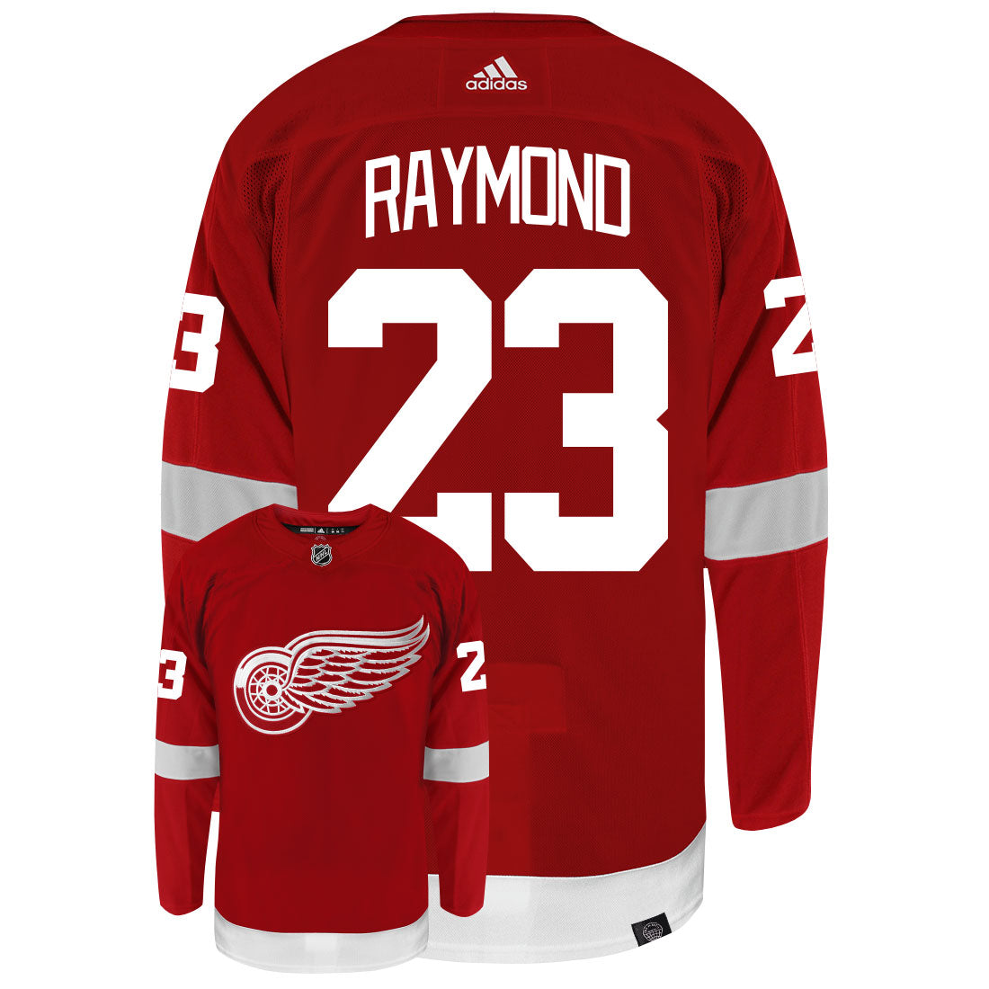 Lucas Raymond Detroit Red Wings Adidas Primegreen Authentic NHL Hockey Jersey