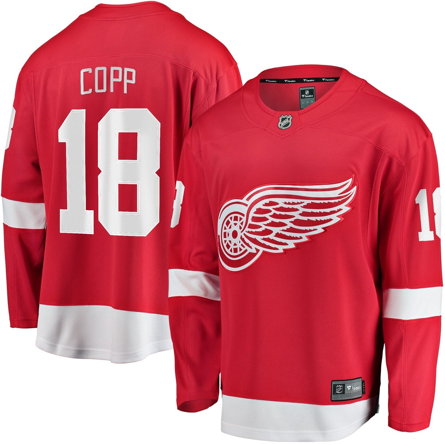 Men's Fanatics Branded Andrew Copp Red Detroit Red Wings Home Breakaway Player Jersey